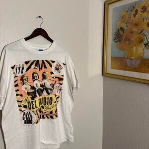 vtg 1990 the del rubio triplets autographed shirt
